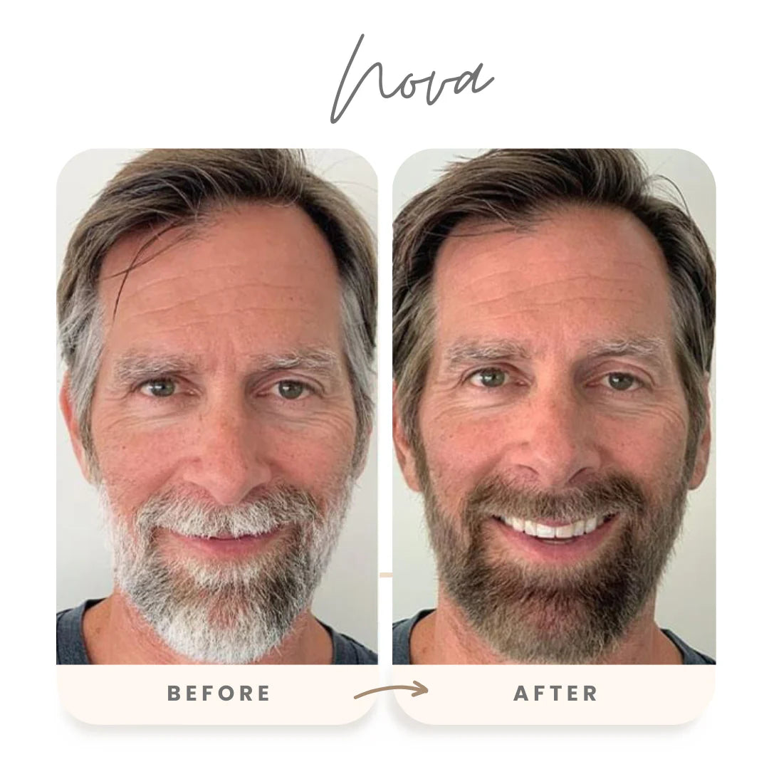 NovaHair® Sofort Farbshampoo [1+1 KOSTENLOS]| Haarfarbtransformation | Anti-Graue Haare