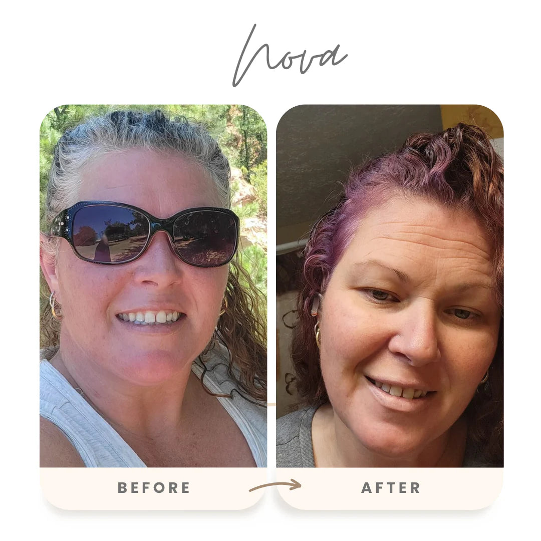 NovaHair® Sofort Farbshampoo [1+1 KOSTENLOS]| Haarfarbtransformation | Anti-Graue Haare